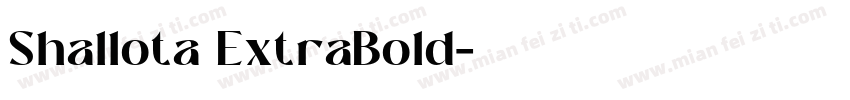 Shallota ExtraBold字体转换